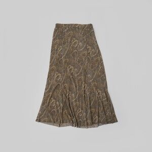 Elegant Paisley Midi Skirt